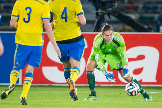 Sveriges målvakt David Mitov Nilsson