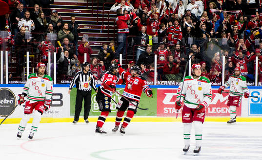 Malmö Redhawks Magnus Häggström jublar