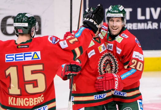 Frölundas Joel Lundqvist jublar