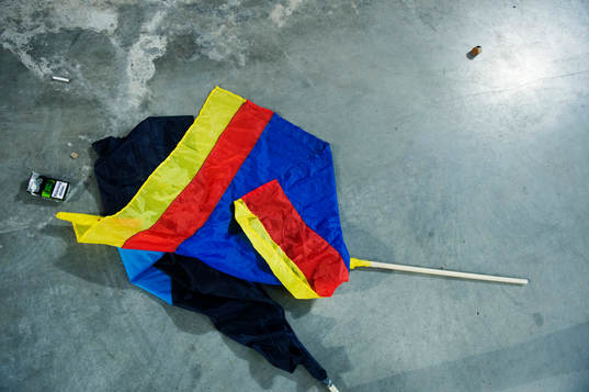 Kvarglömd djurgårdsflagga