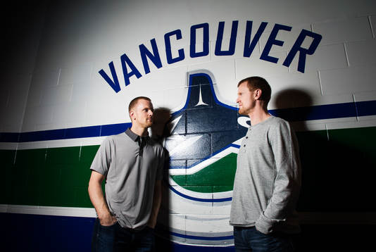 Tvillingbröderna Daniel och Henrik Sedin, som spelar