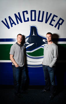 Tvillingbröderna Daniel och Henrik Sedin, som spelar