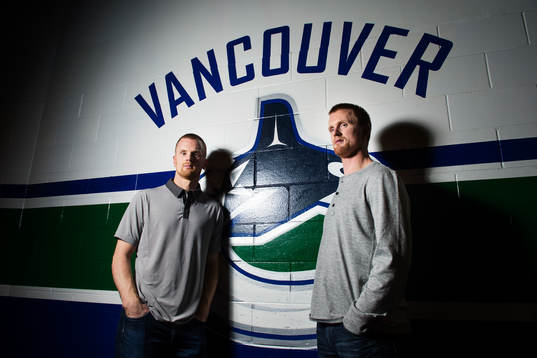 Tvillingbröderna Daniel och Henrik Sedin, som spelar