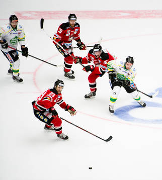 Malmö Redhawks Tomas Kollar, Magnus Häggström, Jens