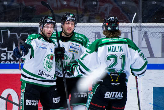 Rögles Christopher Liljewall och Dennis Everberg jublar