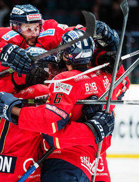 Djurgårdens spelare jublar
