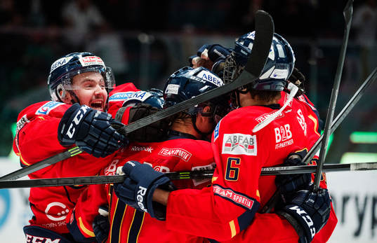Djurgårdens spelare jublar