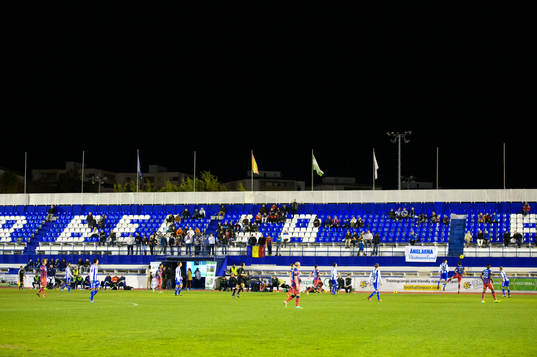 Översiktsbild över träningsmatchen mellan Steaua