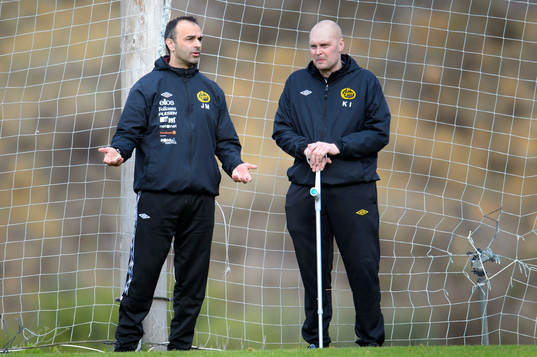 Elfsborgs tränare Jan Mian och manager Klas Ingesson