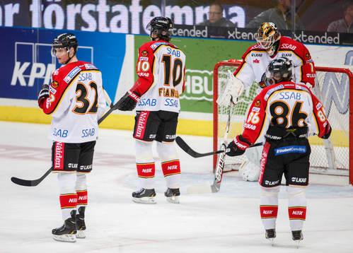 Luleås Kim Lilja, Johan Fransson,  målvakt David Rautio