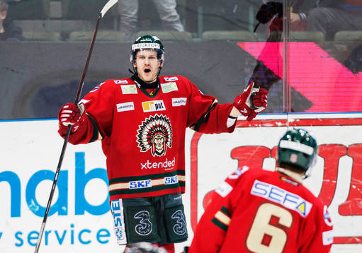 Frölundas Magnus Kahnberg jublar