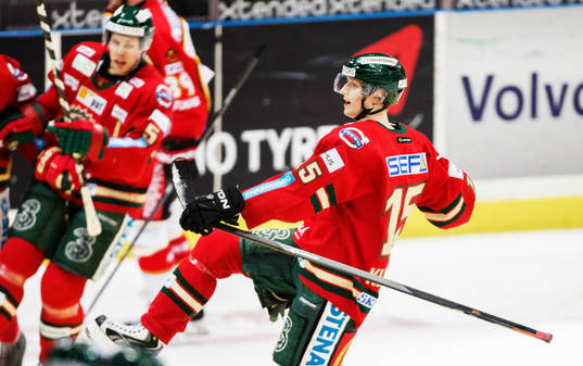 Frölundas John Klingberg jublar