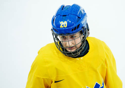 Sveriges Fanny Rask på Damkronornas träning