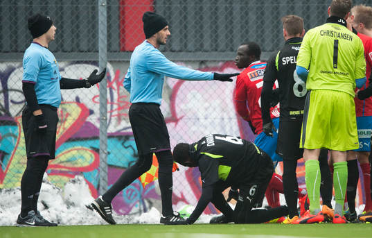 Varning till Helsingborgs Emmanuel Boateng i