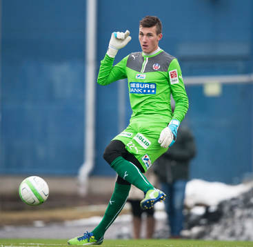Helsingborgs målvakt Andreas Linde i träningsmatchen
