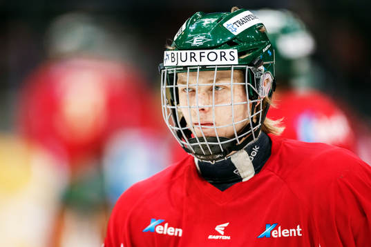 Frölundas Christoffer Ehn på uppvärmningen
