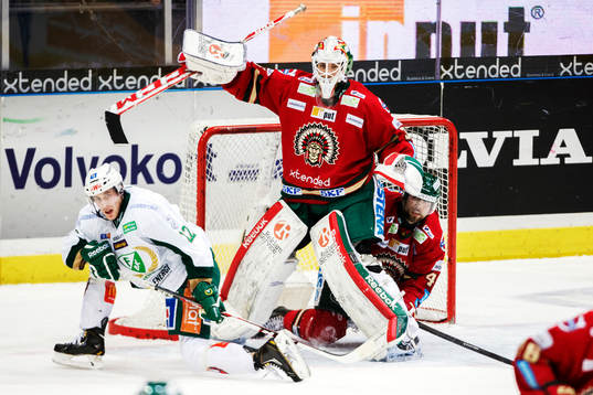 Färjestads Per Åslund och Frölundas Christoffer Persson