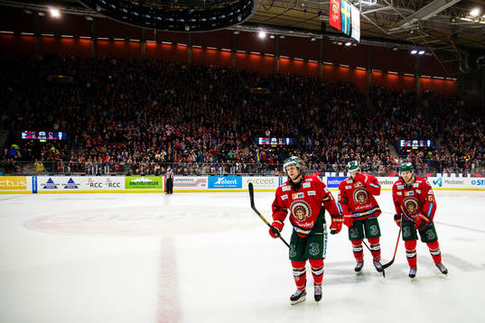 Frölundas Anton Axelsson, Joel Lundqvist och Jonas Ahnelöv