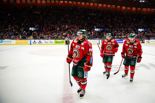 Frölundas Anton Axelsson, Joel Lundqvist och Jonas Ahnelöv