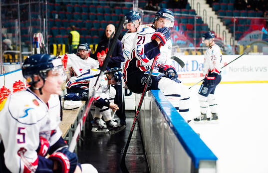 Linköpings  Mattias Bäckman  och Joachim Nermark  deppar