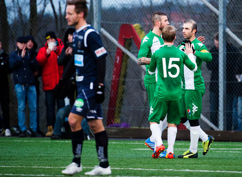 Hammarbys  Kennedy Bakircioglu jublar