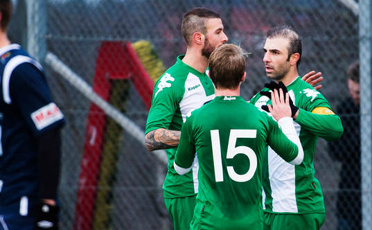 Hammarbys  Kennedy Bakircioglu jublar