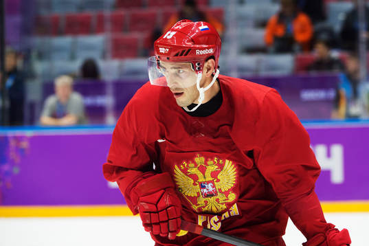 Pavel Datsyuk på Rysslands ishockeylandslags träning