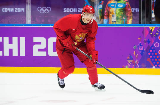 Pavel Datsyuk på Rysslands ishockeylandslags träning