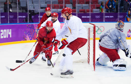 Alexander Radulov på Rysslands ishockeylandslags träning