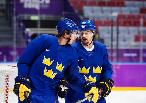 Loui Eriksson skojar med Erik Karlsson