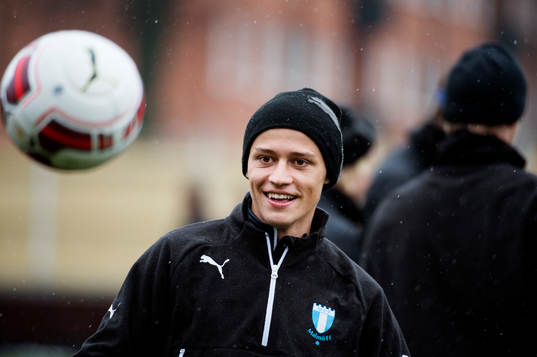 Malmö FFs Simon Thern när Malmö FF tränar