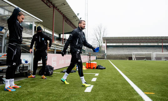 Malmö FFs Erik Johansson, Pontus Jansson och Guillermo