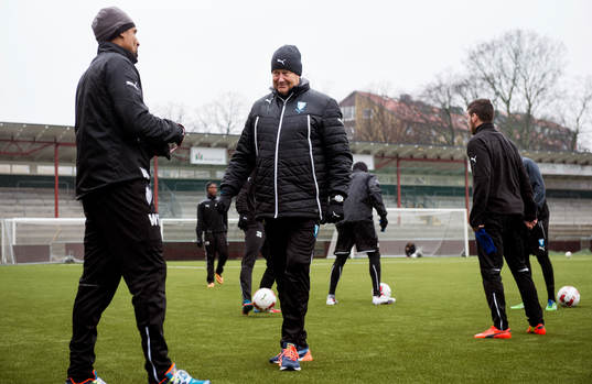Malmö FFs tränare Åge Hareide när Malmö FF tränar