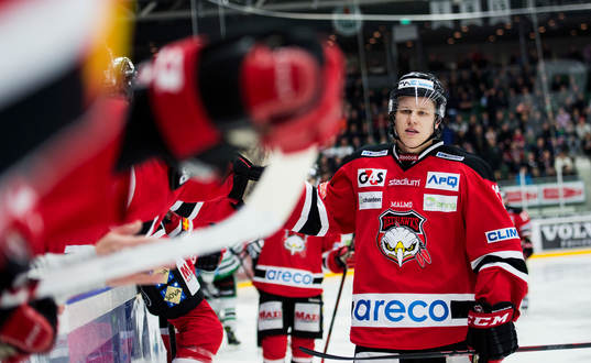 Malmö Redhawks Daniel Viksten jublar