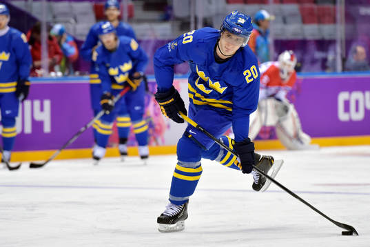 Sveriges Alexander Steen innan ishockeymatchen mellan