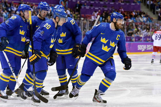 Sveriges Henrik Zetterberg jublar