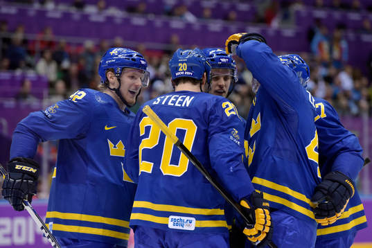 Sveriges Henrik Zetterberg jublar