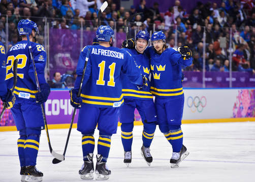 Sveriges Daniel Sedin, Daniel Alfredsson, Nicklas