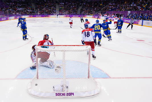 Sveriges Alexander Steen och Henrik Zetterberg jublar