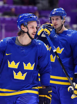 Sveriges Erik Karlsson och Oliver Ekman-Larsson i
