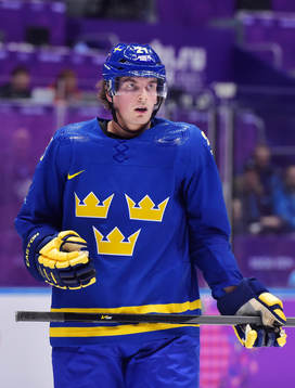 Sveriges Loui Eriksson i ishockeymatchen mellan Tjeckien