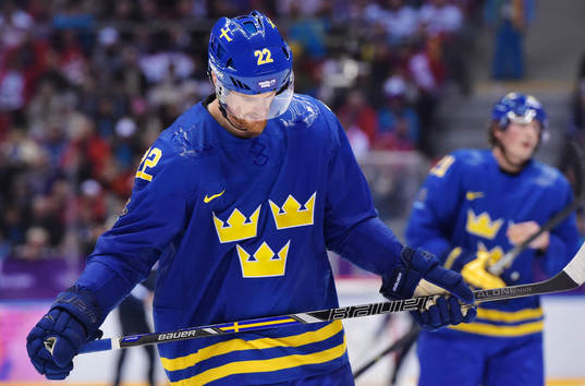Sveriges Daniel Sedin i ishockeymatchen mellan Tjeckien och