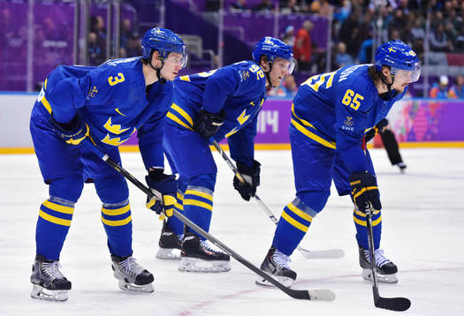 Sveriges Oliver Ekman-Larsson, Gabriel Landeskog och Erik