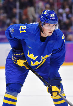 Sveriges Loui Eriksson i ishockeymatchen mellan Tjeckien