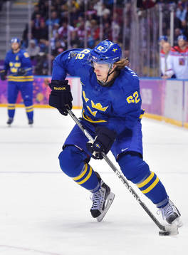 Sveriges Carl Hagelin i ishockeymatchen mellan Tjeckien och