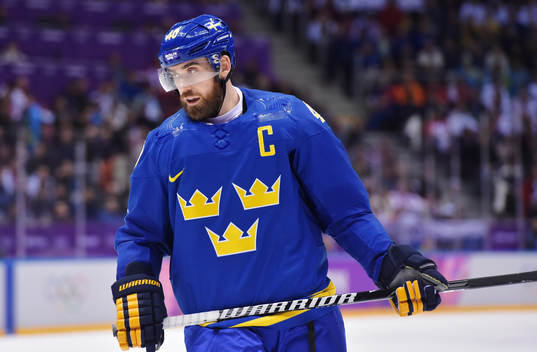 Sveriges Henrik Zetterberg i ishockeymatchen mellan