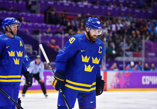 Sveriges Henrik Zetterberg i ishockeymatchen mellan