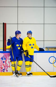 Nicklas Bäckström och Alexander Steen på Sveriges