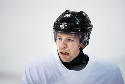 Martin Plüss på Schweiz ishockeylandslags träning