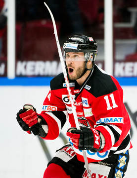 Malmö Redhawks Joey Tentute jublar